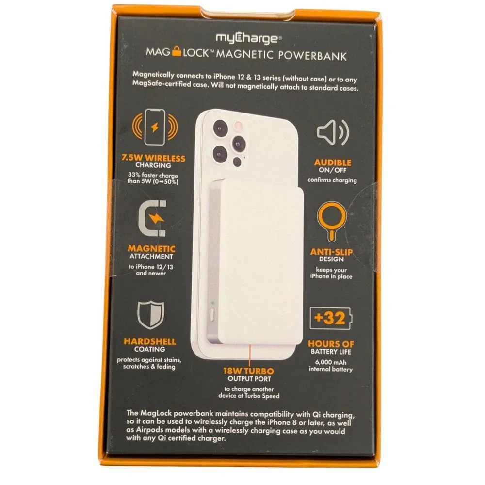 N6.N MyCharge Maglock‎ Magnetic Powerbank 6KmAh W/Magsafe For iPhones